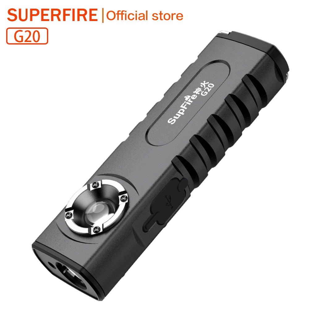 [Mã LIFEHLDEC giảm 10% đơn 99k] Đèn pin LED Supfire G20 có laser cỡ nhỏ hỗ trợ sạc USB đa năng