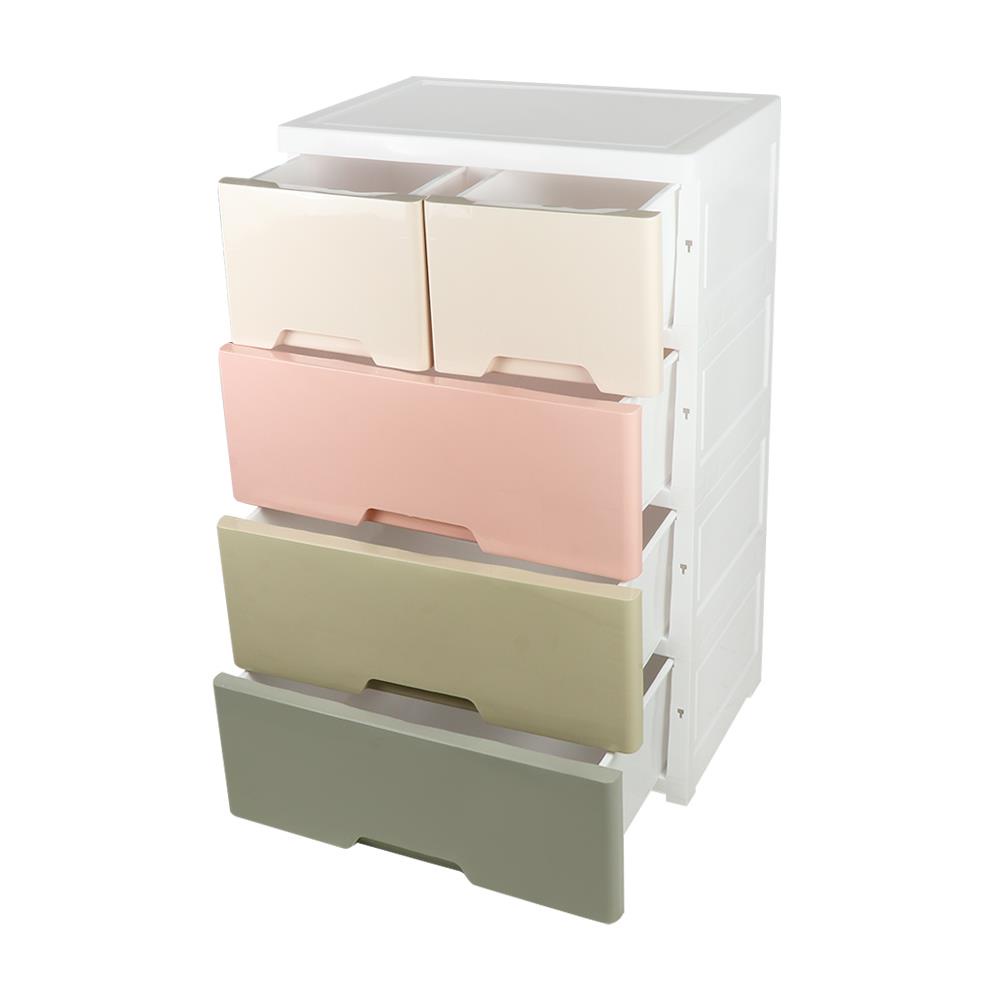 HomeBase STACKO Tủ nhựa 4 tầng 1800M4 Thái Lan W58xH93.5xD40cm màu Pastel