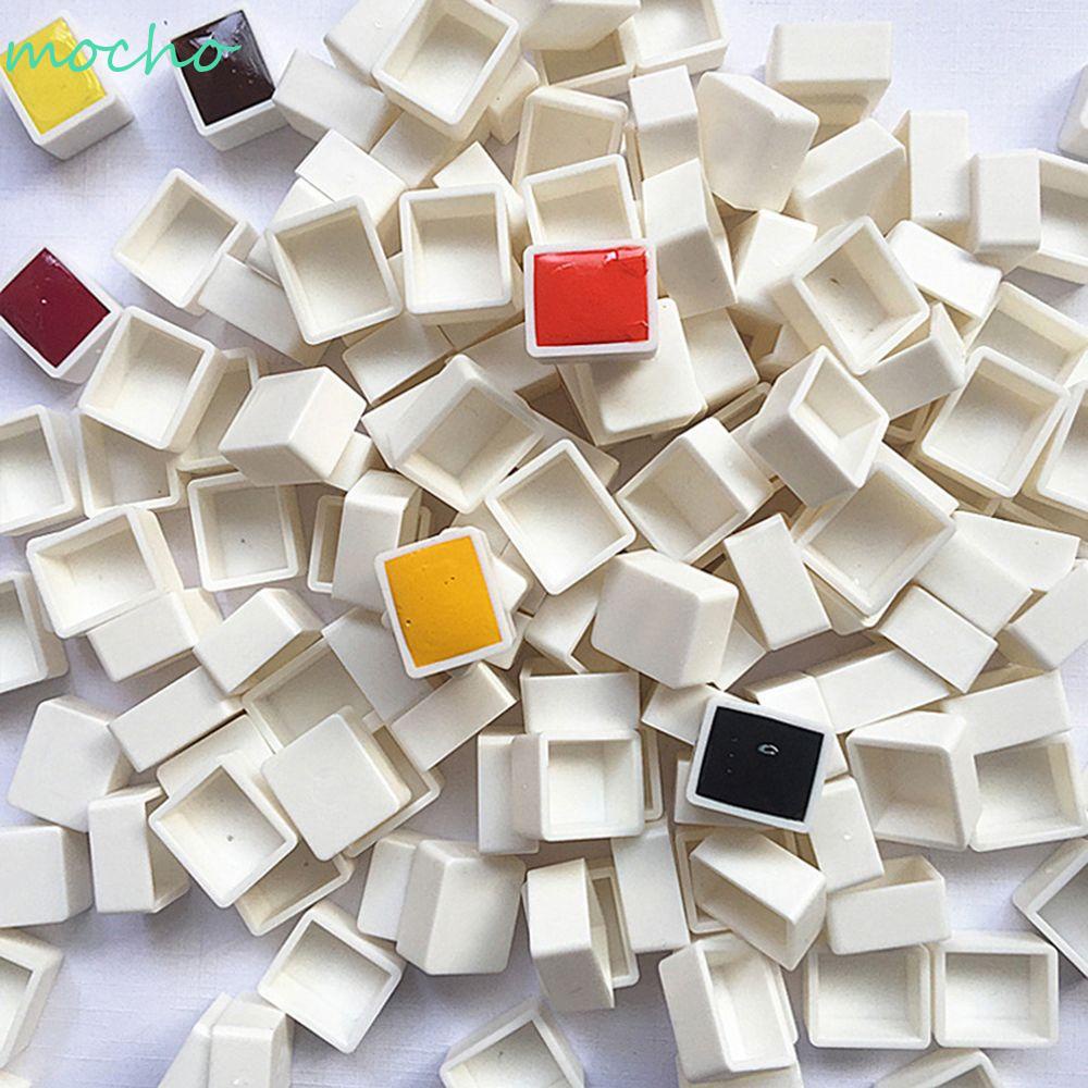 Bảng pha màu nước 6/12/24/36/48 ô màu trắng bằng nhựa 2/3.2ml tiện dụng cho các họa sĩ