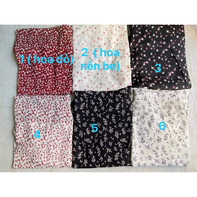 Chân váy dài hoa nhí nhiều màu