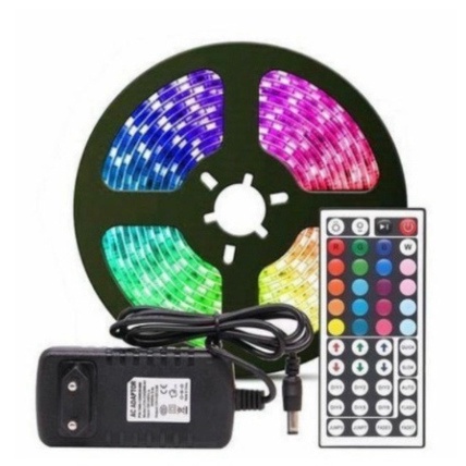 Combo Đèn Led Tiktok 5m DIY Led RGB 5050RGB + Nguồn 12v + Bộ Điều khiển Remote 44 phím