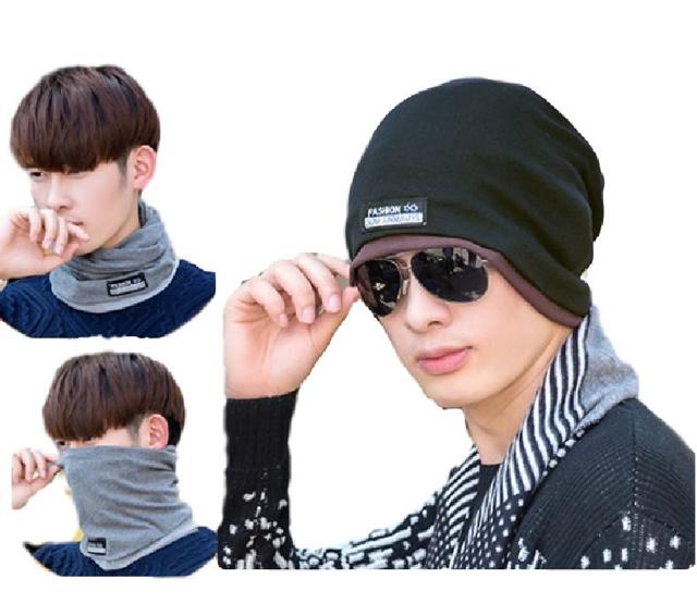 nón len Mũ len nam nữ chụp đầu đa năng 3 trong 1 thời trang Hàn QUốc V18NL3