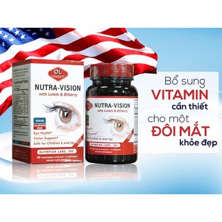 Thuốc bổ mắt Nutra Vision Hỗ trợ và tăng cường thị lực cho mắt ( Hàng Chính Hãng)