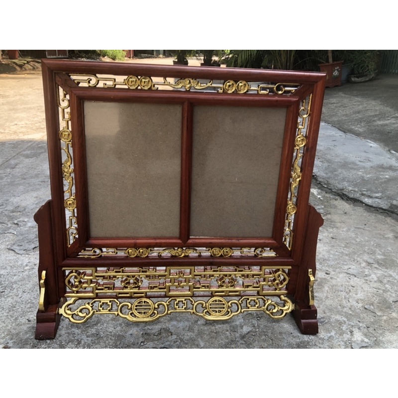 khung hình thờ  đôi hàng  kĩ  kích  thước  ảnh  20x30 dát vàng
