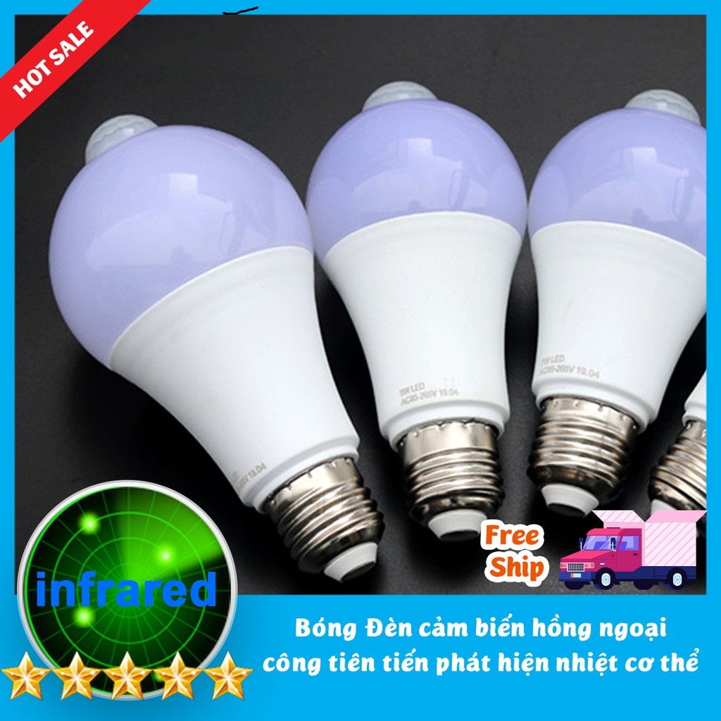 Bóng Đèn Led Cảm Biến Chuyển Động Rada Và Hồng ngoại Cực Nhạy do TIGERLED VIETNAM SX BH 1 ĐỔI 1 Model NEW