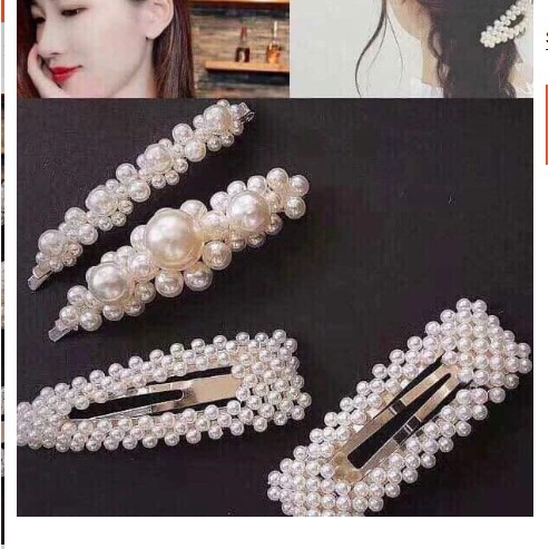 Set 4 Kẹp Tóc Đính Giả Ngọc Hàn Quốc