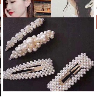 Set 4 kẹp tóc đính giả ngọc hàn quốc