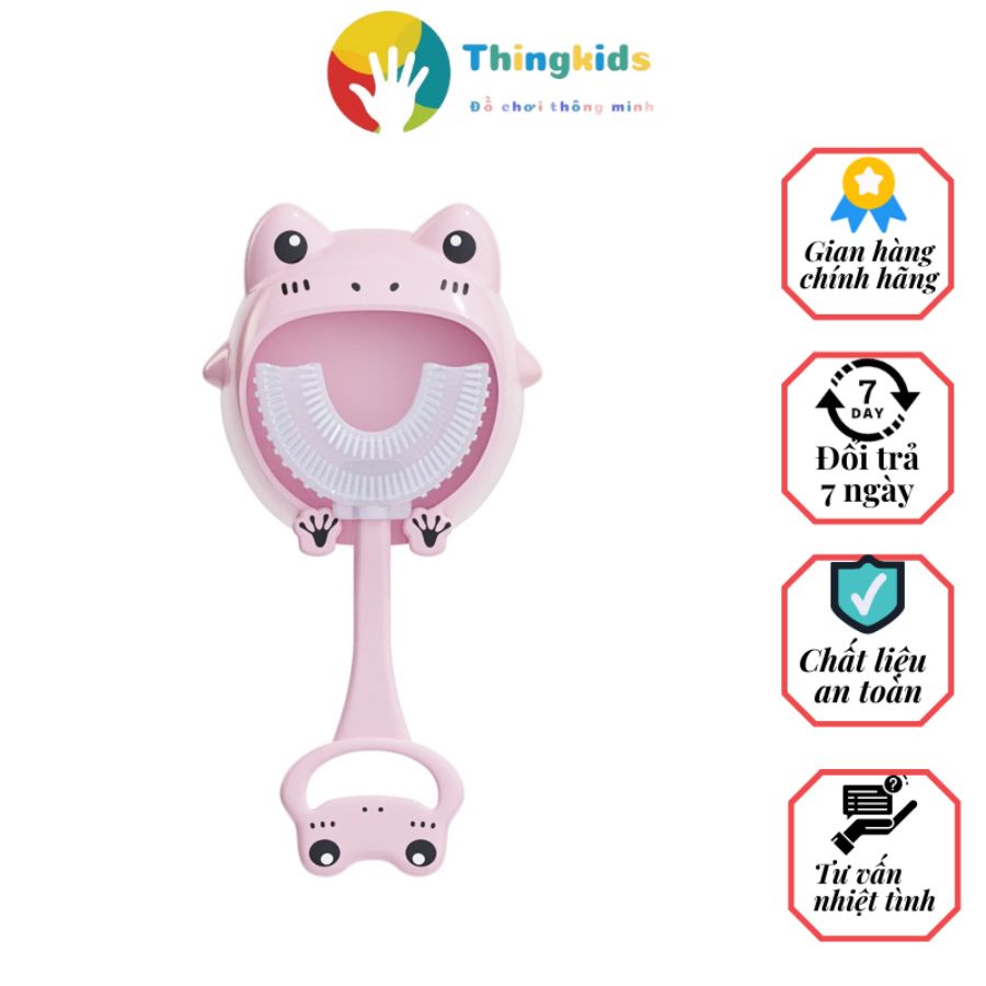 Bàn chải đánh răng cho bé Toddler Training kèm giá đỡ cho bé - Thingkids