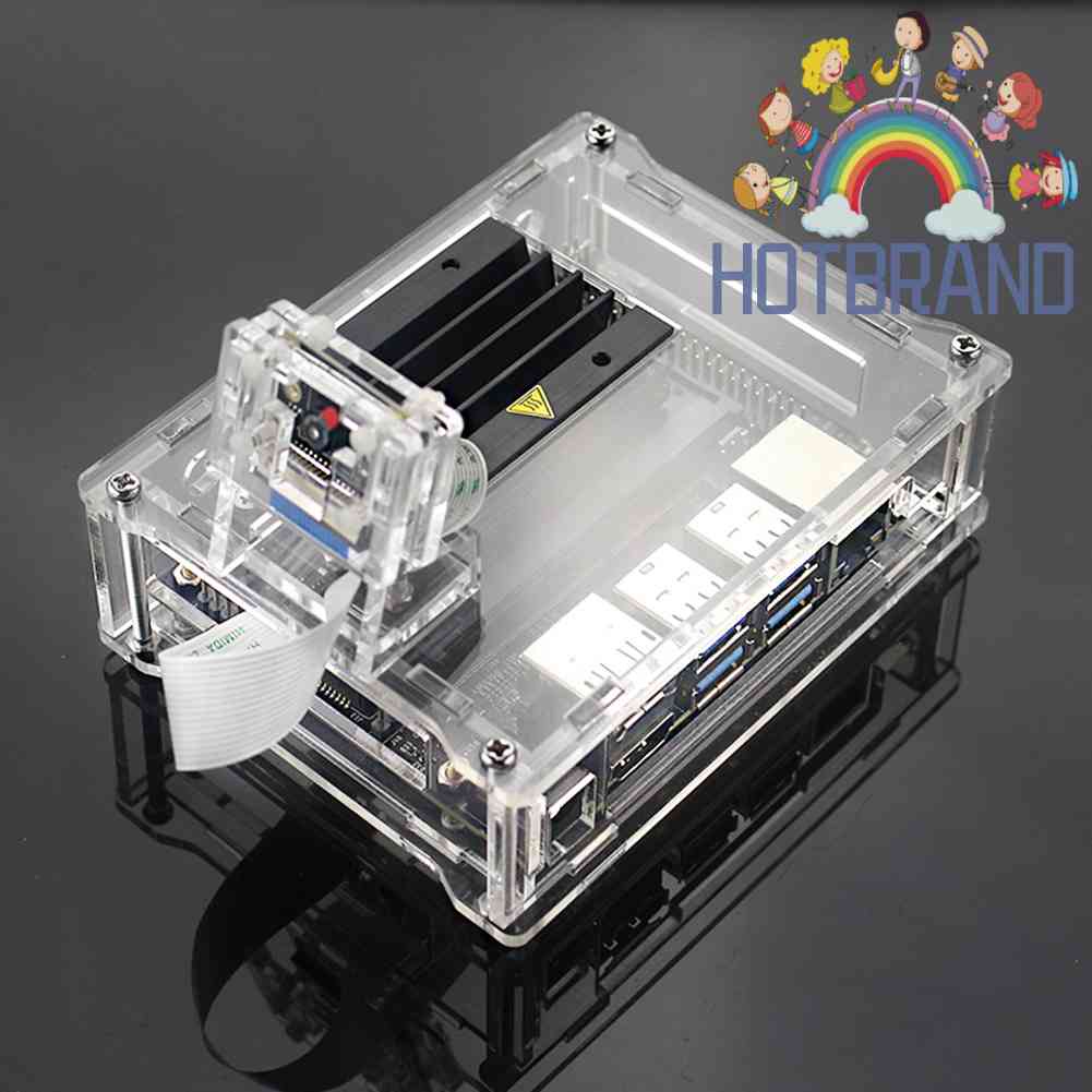 Hotb Ốp Trong Suốt Bằng Acrylic Có Giá Đỡ Cho NVIDIA Jetson Nano Developer