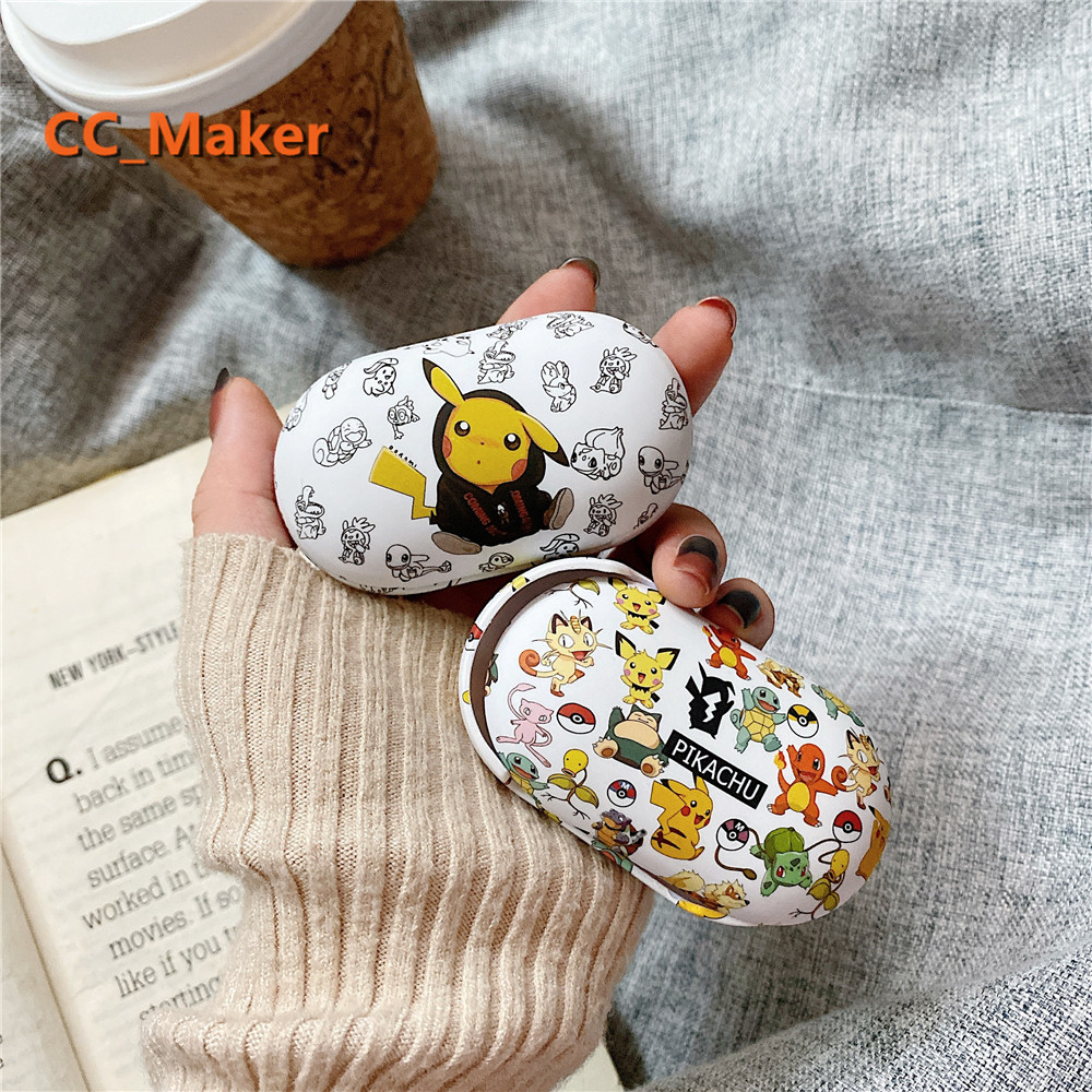 Vỏ bảo vệ hộp sạc tai nghe không dây cứng mặt nhám họa tiết Pokemon cho Samsung Galaxy Buds Plus | BigBuy360 - bigbuy360.vn