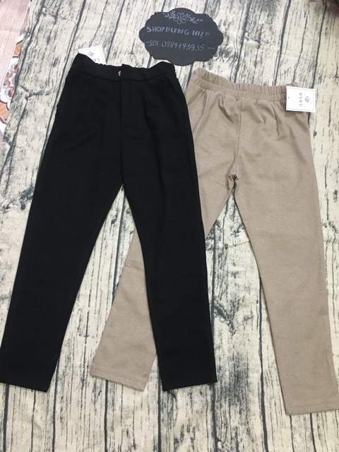 [ Mã FAMAYWA giảm 10K đơn 50K] Quần baggy dạ chun sau khoá thật | BigBuy360 - bigbuy360.vn