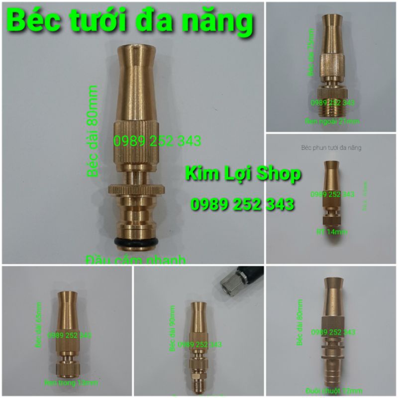 Béc phun tưới có chỉnh đa năng các loại 100% đồng thau