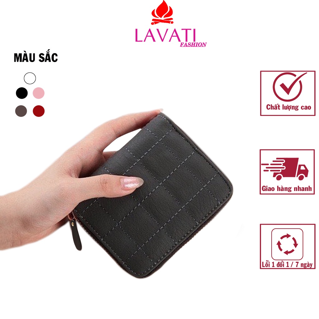 Ví Mini Ngắn Tay Dễ Thương, Khoá Kéo Nhiều Ngăn Nhỏ Đựng Tiền Và Thẻ