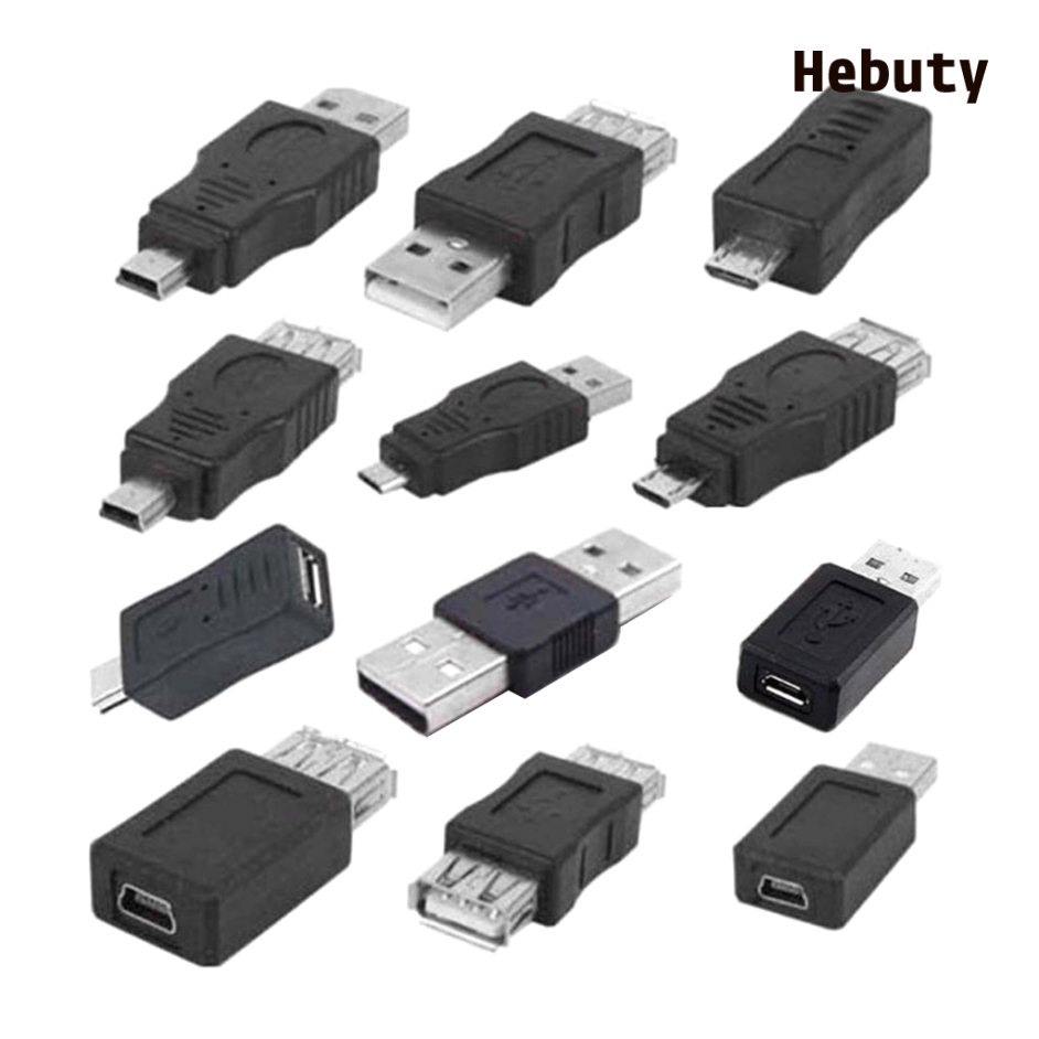 Set 12 Đầu Chuyển Đổi Otg Usb 2.0 A Male Sang Female Micro-B | BigBuy360 - bigbuy360.vn