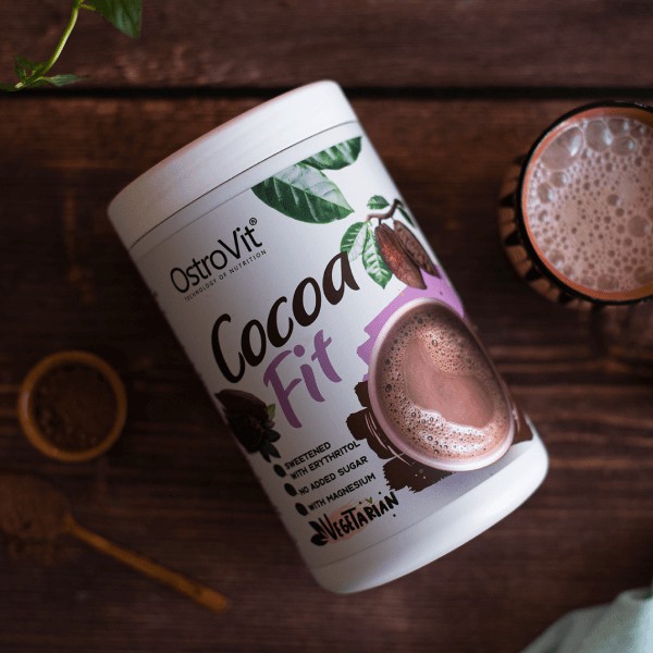 Bột Cacao Ostrovit Cocoa giảm cân, ăn kiêng, không đường, hộp 500g