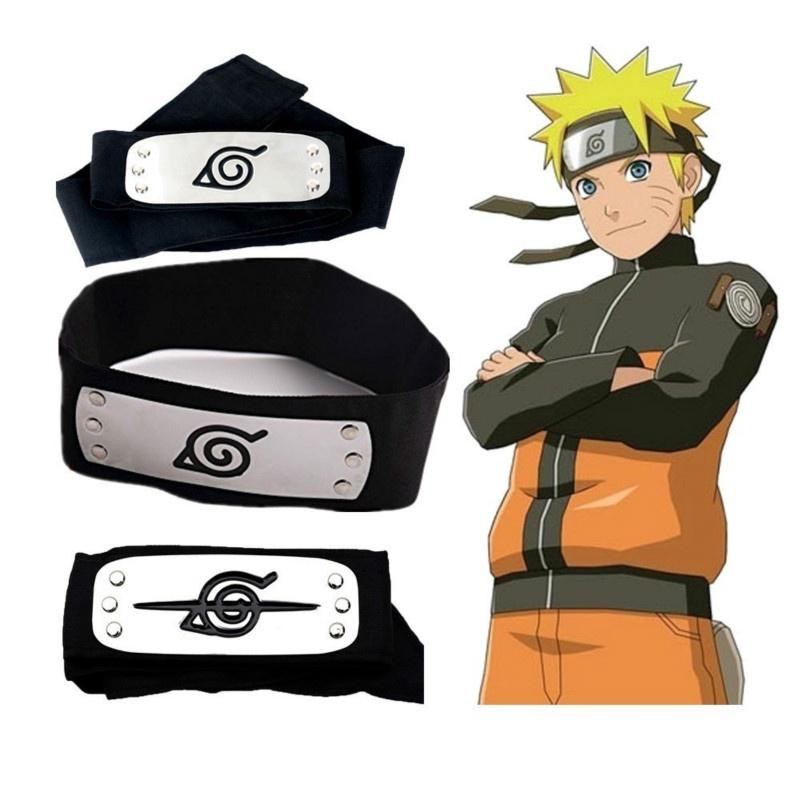 Băng đô mạ kim loại hình logo làng lá bảo vệ trán và hóa trang nhân vật Naruto