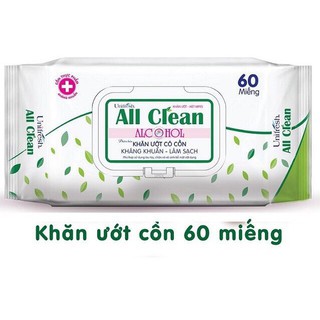 Khăn ướt cồn ALL CLEAN 60 miếng (Công ty Taisun Vietnam)