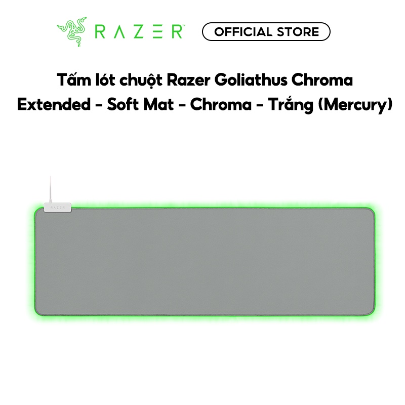 [Mã 1511ELSALE hoàn 7% xu đơn 500K] Tấm lót chuột Razer Goliathus Extended Chroma | Soft Mat | Black | Mercury