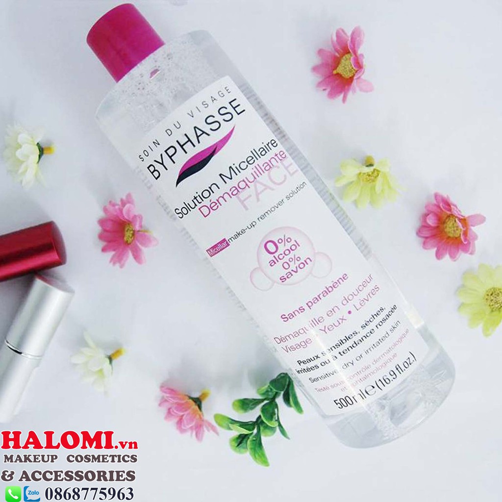 Nước Tẩy Trang BYPHASSE 500ml Micellar Water Làm Sạch Sâu Phù Hợp Với Mọi Loại