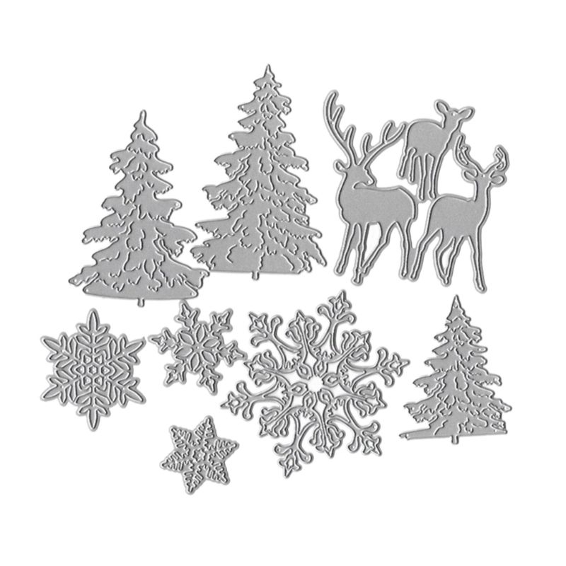 ❀COLO al Cutting Dies Stencil DIY Christmas Tree Snowflake Deer Album Stamp Paper Card