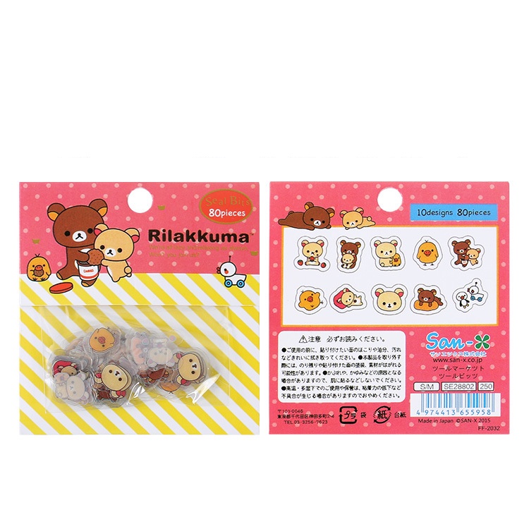 Gói 80 sticker Nhật Bản hoạt hình trang trí nhà cửa, nhật ký, góc học  tập