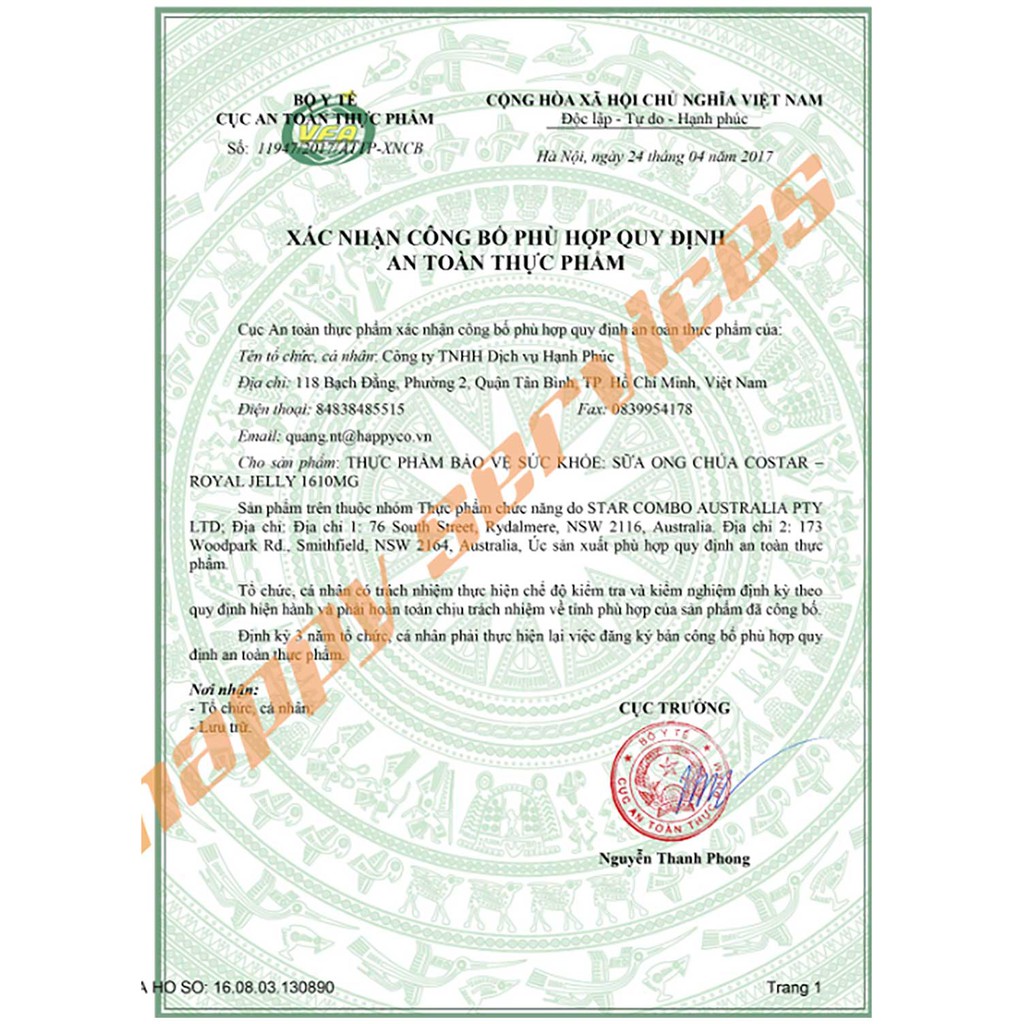 [Mã 66FMCGSALE hoàn 8% xu đơn 500K] Sữa Ong Chúa Úc 1610mg - Costar Royal Jelly 1610mg | BigBuy360 - bigbuy360.vn