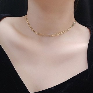 Dây Chuyền Nữ Xích Vàng Đeo Được 2 KIểu Titan Ko Đen TT 2821