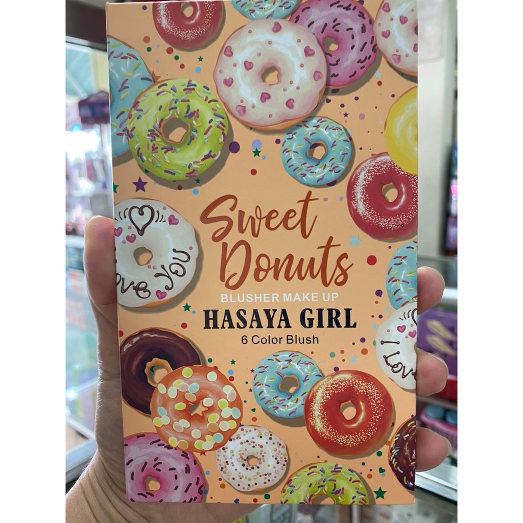 Phấn má hồng 6 ô tròn Tông Cam HASAYA SWEET DONUTS BLUSHER MAKEUP JH-3714 | BigBuy360 - bigbuy360.vn