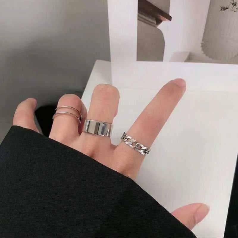 HOTTTT- Set 3 Nhẫn Đeo Tay Phong Cách Hàn Quốc Cá Tính S3N