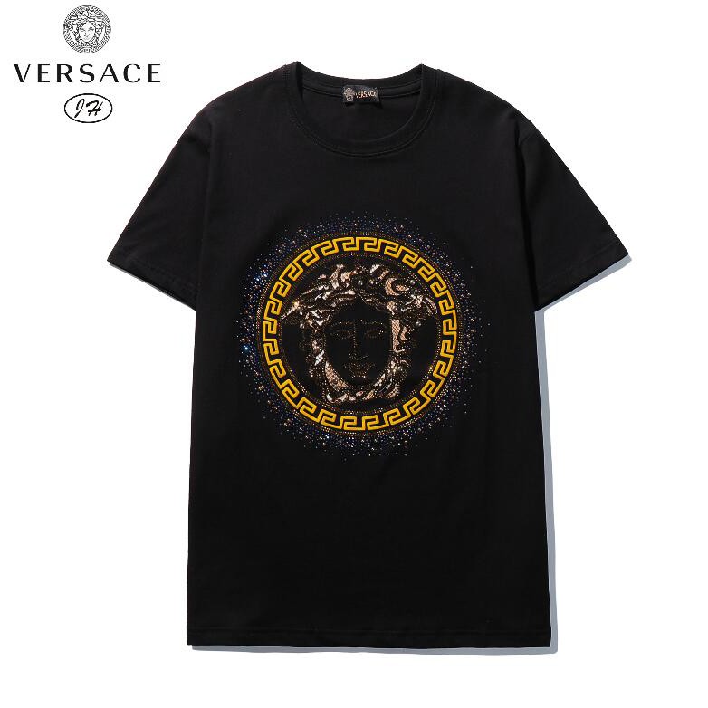 Áo Thun Tay Ngắn Vải Cotton Hiệu Versace Thời Trang