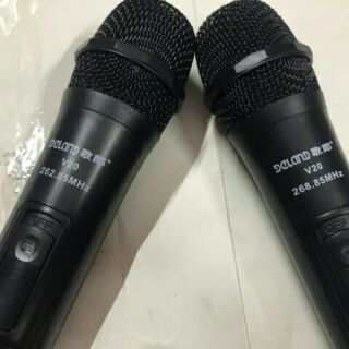 Mic đôi v20 bluethooth dành cho loa kéo các loại