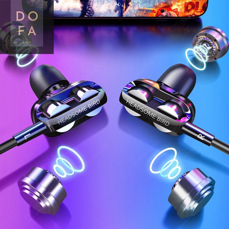 Tai Nghe Gaming, Tai Nghe Nhét Trong 4 Loa Siêu Bass  Hàng Chính Hãng BH 12 tháng