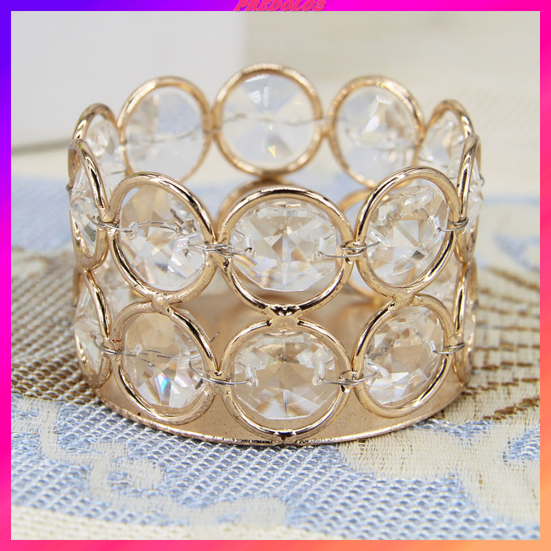Crystal Tealight Candle Holder Table Party Home Centerpiece Decor Round