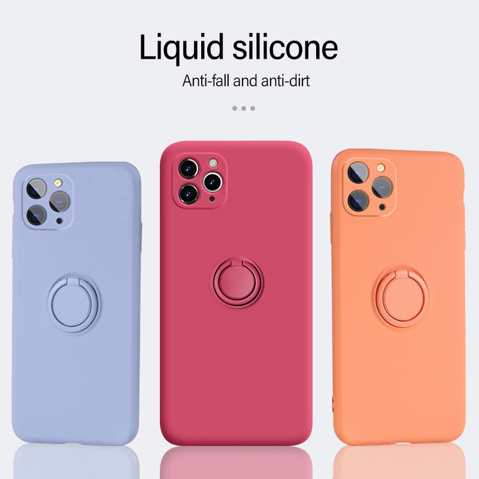 Ốp điện thoại silicone có giá đỡ cho Iphone 11 Pro 12 pro Xs Max Iphone 7 + 8 +  12 7 8 Plus