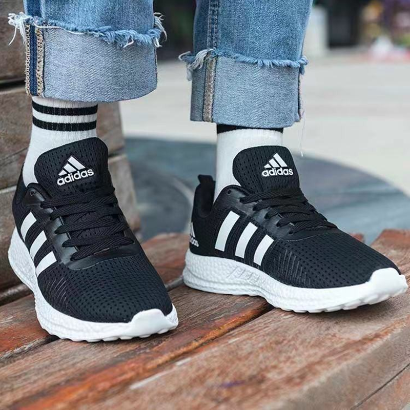 Giày Thể Thao Adidas Phối Lưới Thoáng Khí Năng Động Cho Cặp Đôi