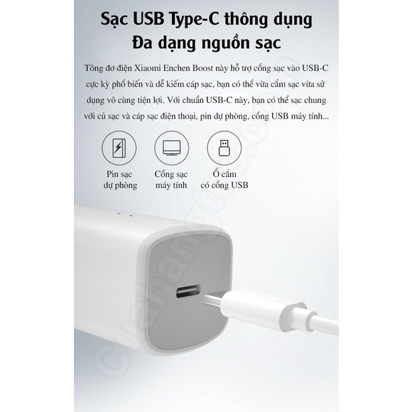 Tông đơ điện XM Enchen Boost tăng đơ cắt tóc