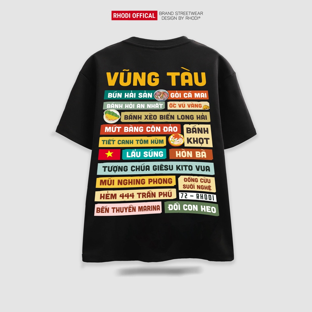 Áo thun local brand RHODI phông cổ tròn tay lỡ unisex nam nữ thế hệ genz Vũng Tàu