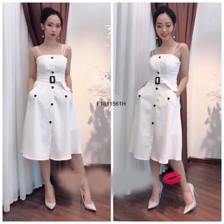 ĐẦM HAI DÂY ĐÍNH NÚT