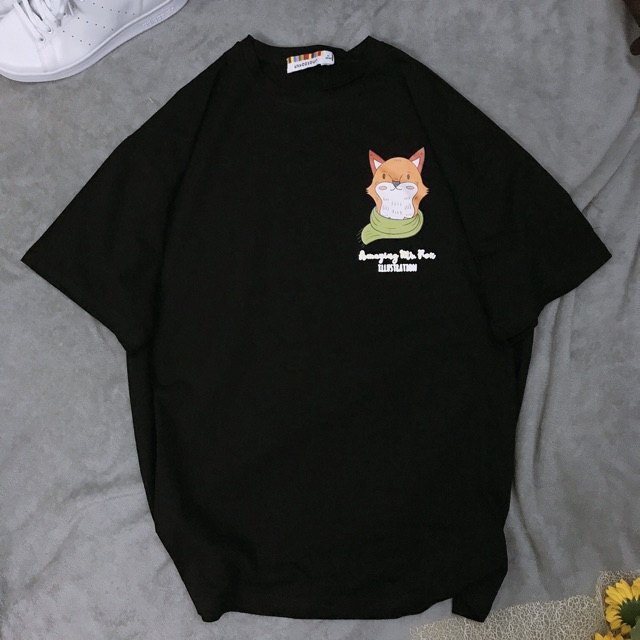 [ẢNH &amp; VIDEO THẬT] Áo thun tay lỡ unisex fom rộng freesize nam nữ fox. .