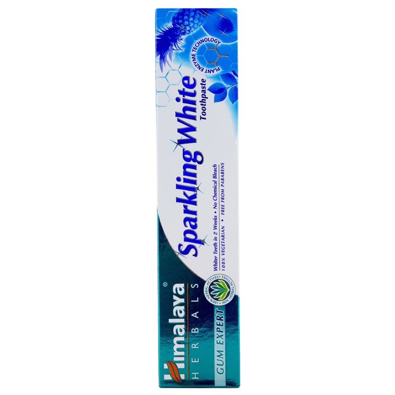 Kem Đánh Răng Himalaya Herbals Sparkling White Toothpaste Trắng Sáng Lấp Lánh 100g