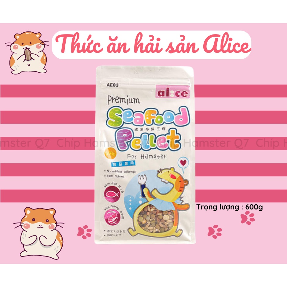 Thức ăn hải sản Alice [600G]