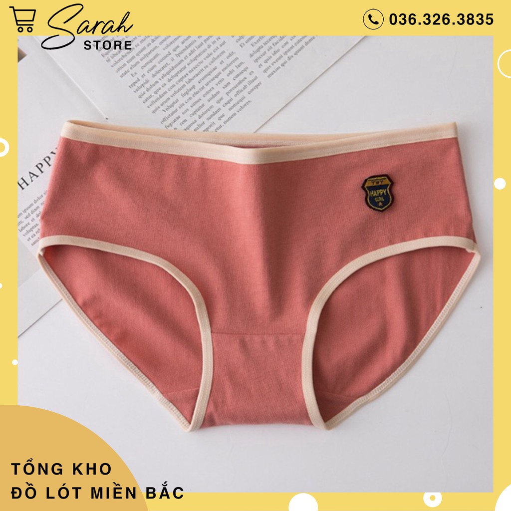 Quần Lót Nữ Cotton Happy Girl Mịn Chất Lượng Cao Cấp Được Chọn Màu