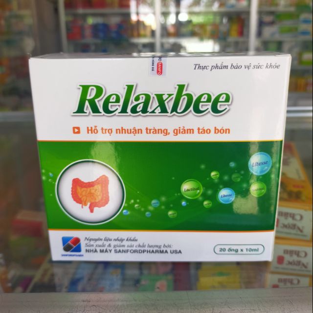 HỖ TRỢ NHUẬN TRÀNG,. GIẢM TÁO BÓN Relaxbee( hộp 20 ống).Date 2026