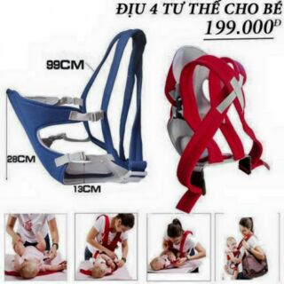 Địu 4 tư thế cho bé