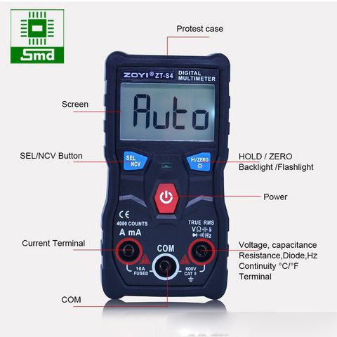 Đồng hồ đo điện vạn năng ZOYI ZT-S4 đo điện đa năng tự đồng nhiệt độ, điện áp,dòng điện AC/DC đo linh kiện điện tử