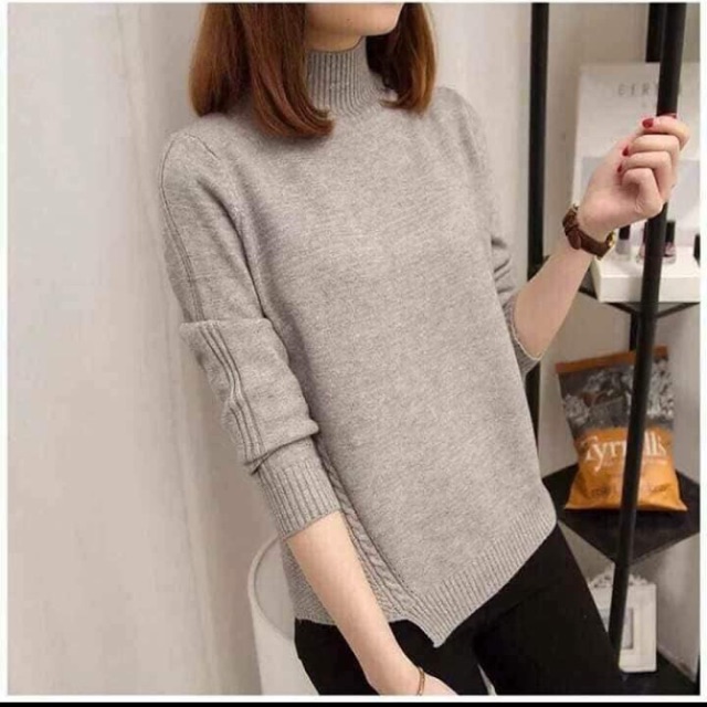 Áo len cao cổ vạt chéo chất đẹp