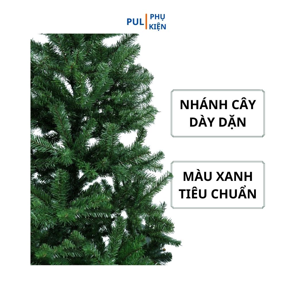 Cây thông noel 2m4 kèm bộ phụ kiện quả châu bông tuyết thiệp quả thông dây đèn led...trang trí cây thông giáng sinh 2.4m