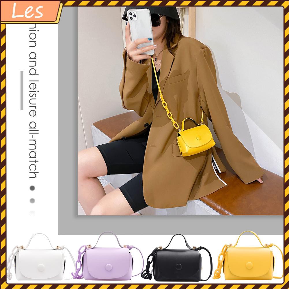 Túi Đeo Chéo Da Pu Màu Trơn Thời Trang