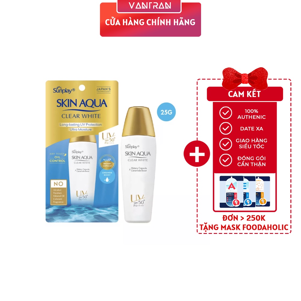 Sữa chống nắng hằng ngày dưỡng trắng Sunplay Skin Aqua Clear White SPF 50+ PA++++25g