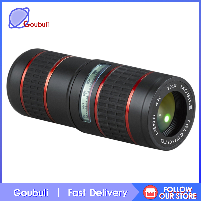 [Goubuli]12x Optical  Lens Telescope Telephoto +Clip for Mobile Cell Phone Camera